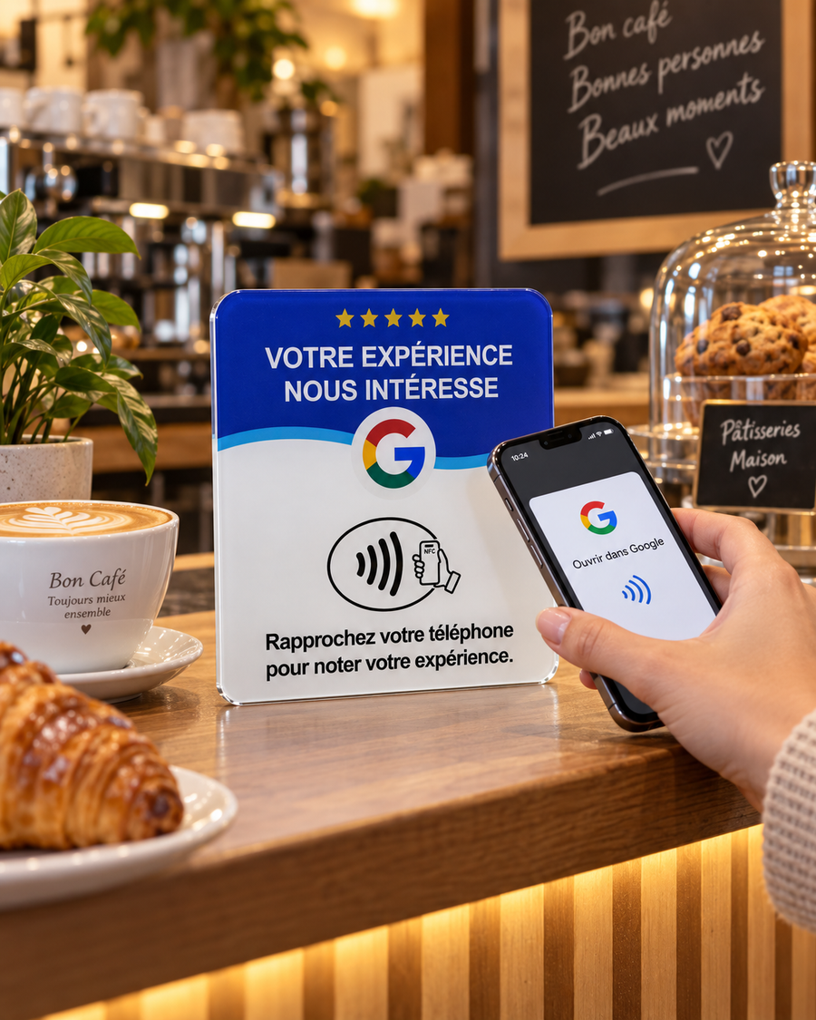 Plaque Avis Google NFC — Avisneo